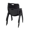 M Regency M Lightweight Stackable Sturdy Breakroom Chair (4 pack)- Black 4700BK4PK